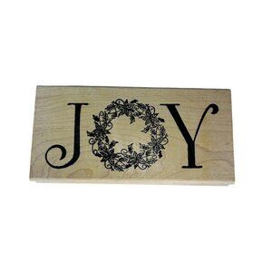 Joy 907 The Stamping Bug Wood Rubber Stamp Christmas Card Making 2001 Vtg